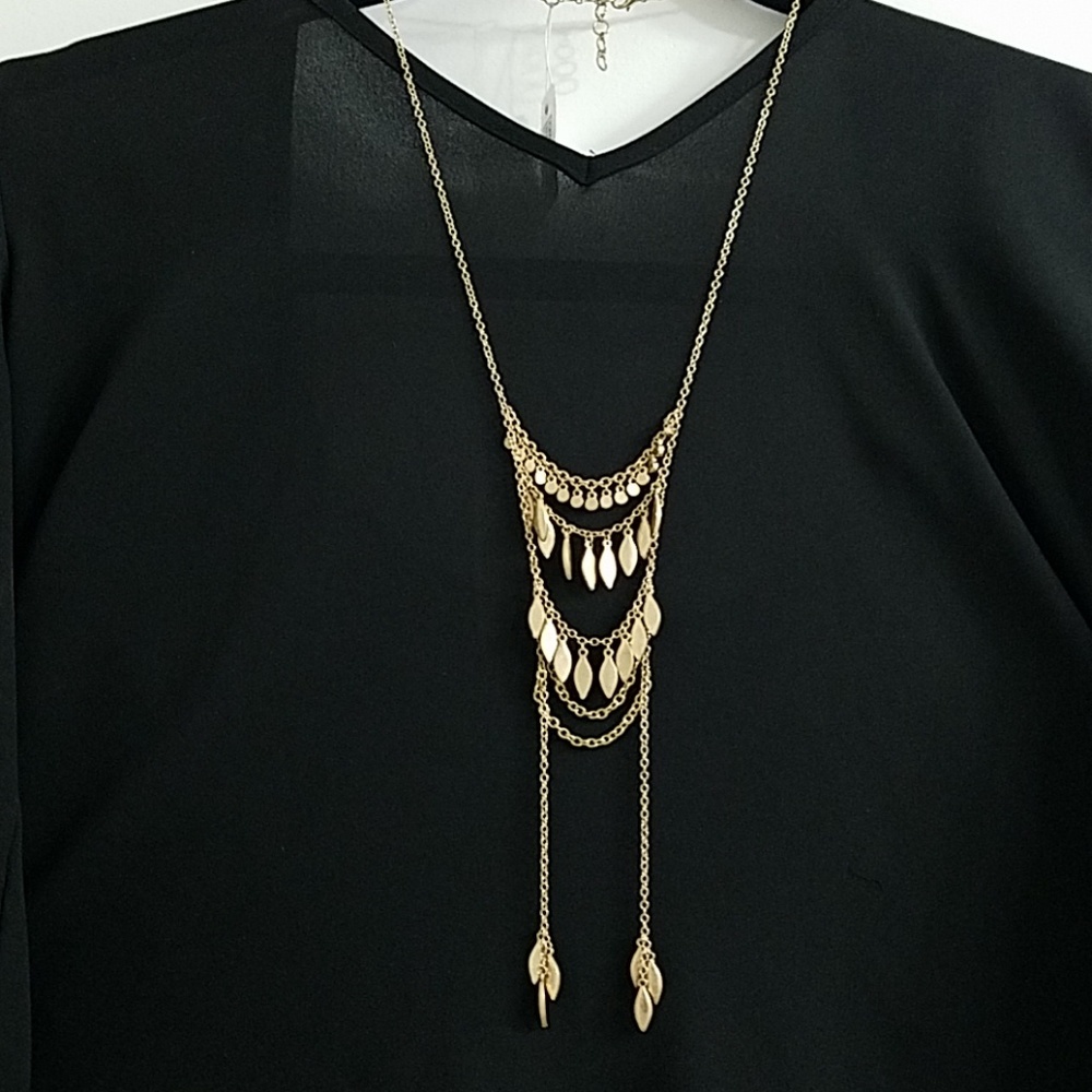 Gold Tone Statement Necklace
